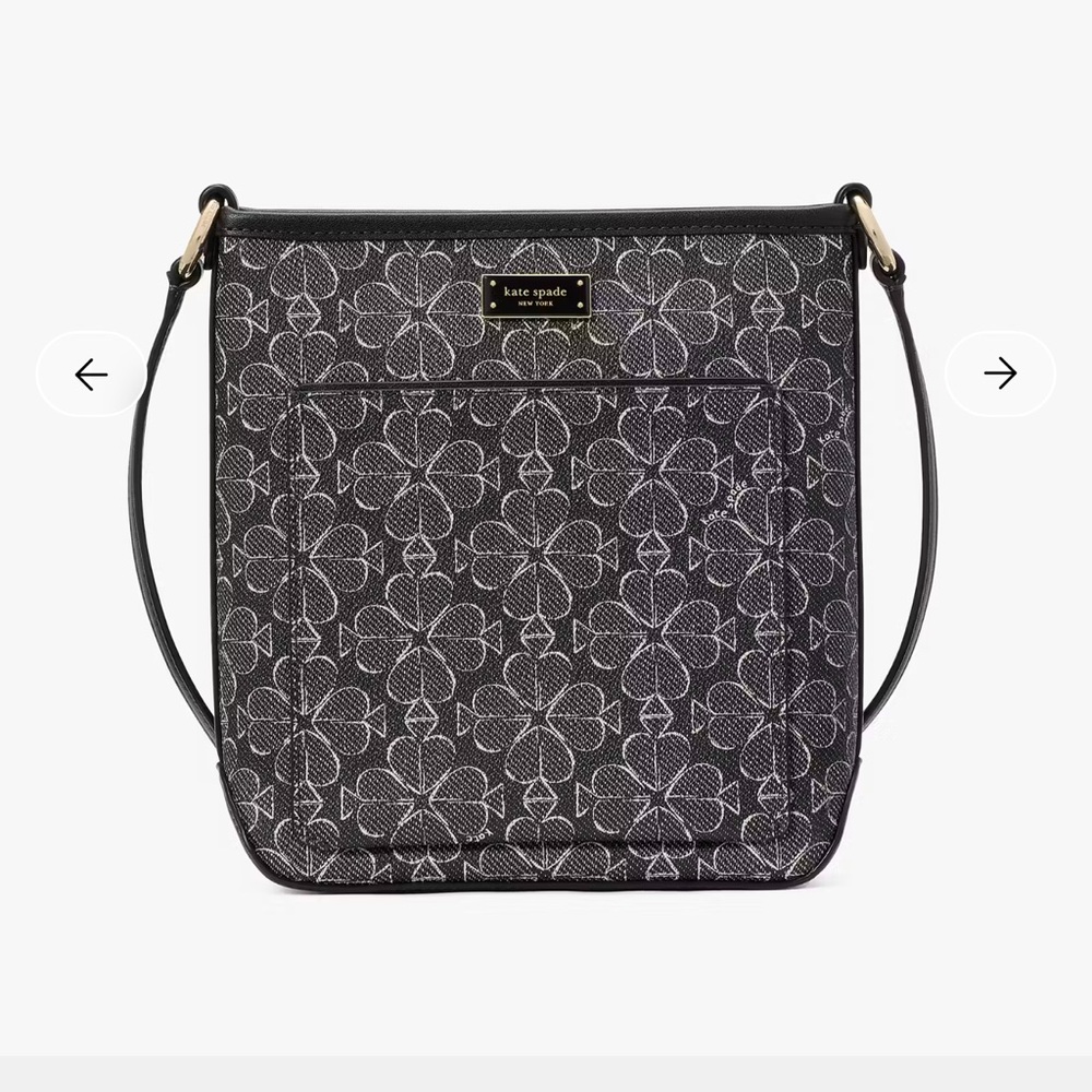 Kate Spade Black and White Patterned Crossbody Bag